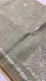 Premium Tissue Organza With Applique Work