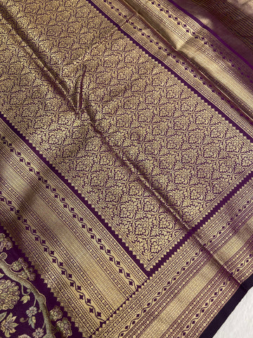 Pure mix bridal tissue semi silk saree