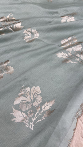 Premium Dola Silk With Border Work Saree💚