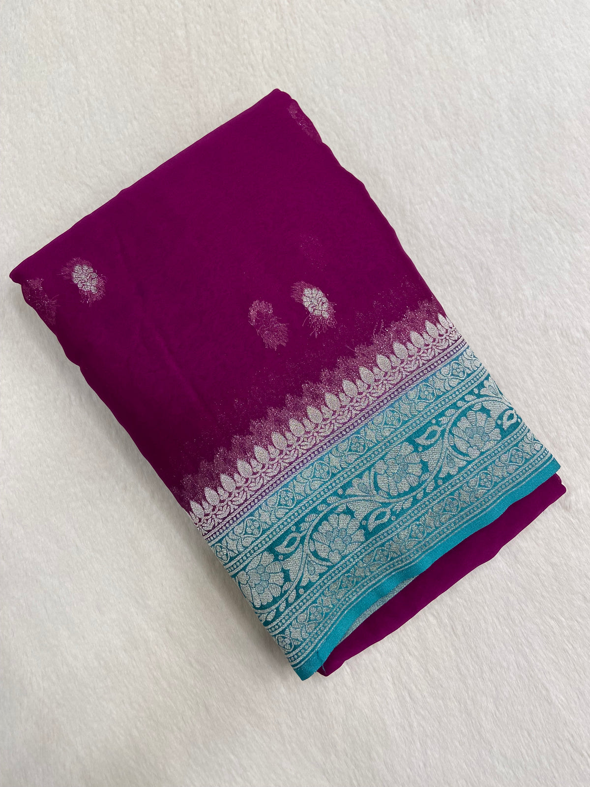 Premium quality chiffon by crepe saree just like pure