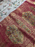 Premium Banarasi Crepe Kalamkari Saree