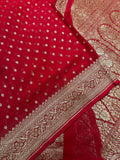 Pure crepe khaddi Banarasi saree- Silk mark certified