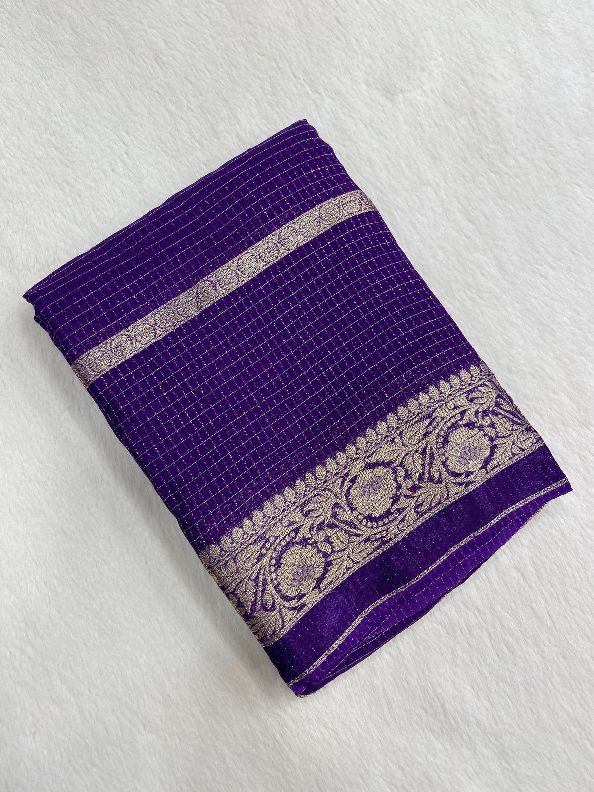 Chiffon Semi Mysore Silk Saree✨