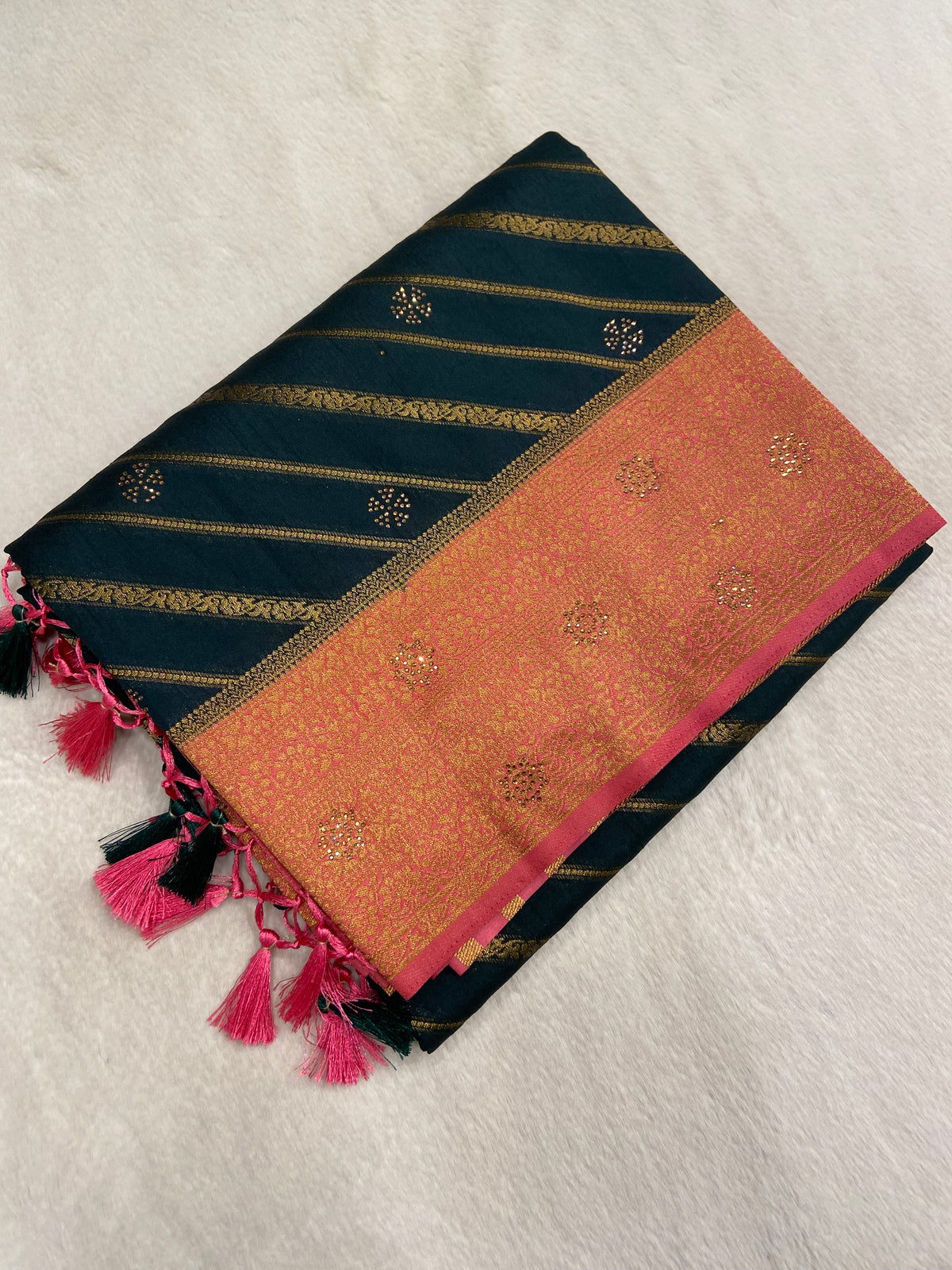 Assam Silk With Stone Work Saree✨