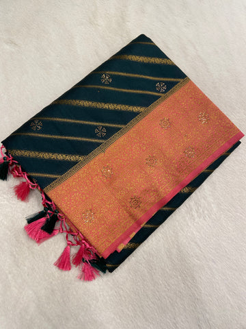 Assam Silk With Stone Work Saree✨