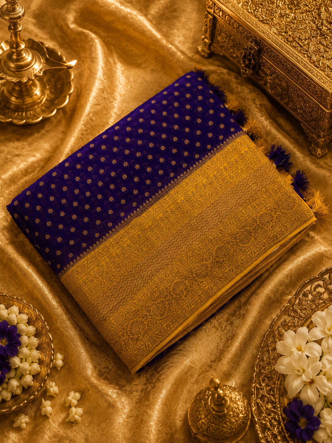 Pure replica in Banarasi crepe khaddi saree