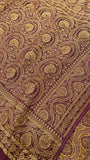 Premium Georgette Saree with Coco Zari Work (wine)