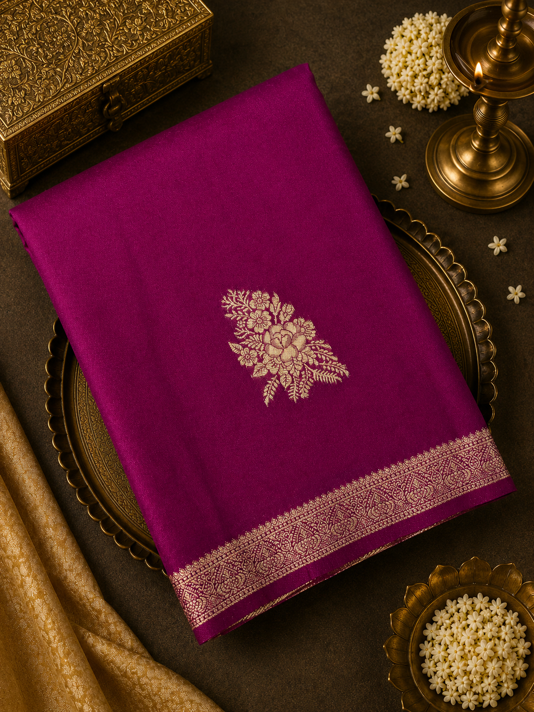 Premium Soft Georgette Saree (light wine)