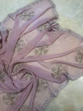 Premium designer organza saree- 902608 Onion pink