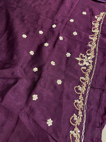 Half mix Kanjeevaram silk saree with pure hand katdana work blouse and double blouse