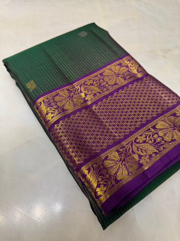 Pure 1G zari handloom Kanjeevaram silk mark certified saree