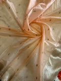 Premium quality semi Paithani silk by Organza- Beige- 902472