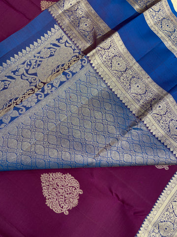 Pure 1G zari handloom Kanjeevaram silk mark certified saree