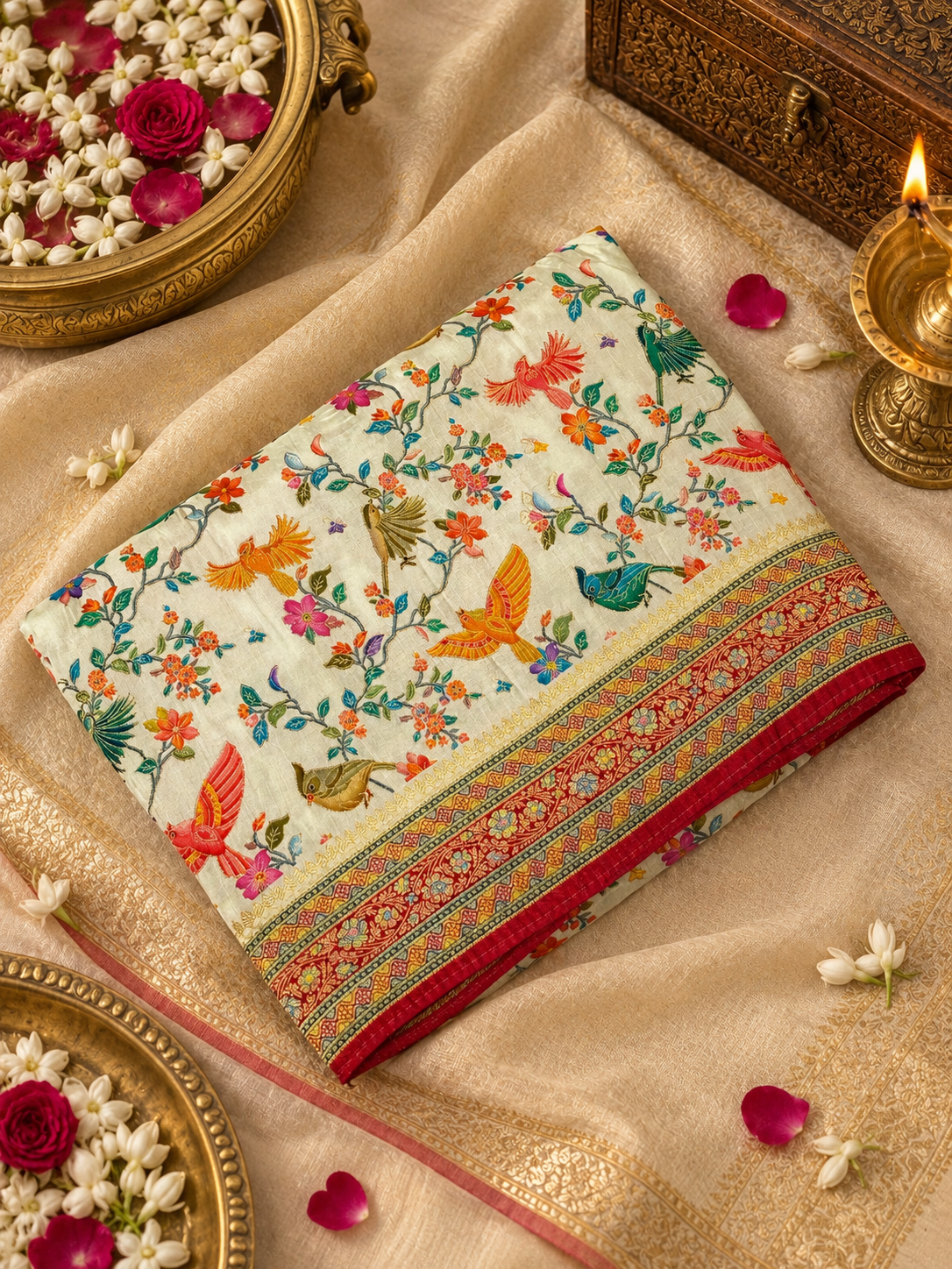 Premium Pashmina Silk Saree - 902379