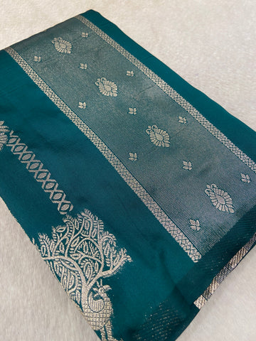 Semi Kanchipuram Silk Saree🦚