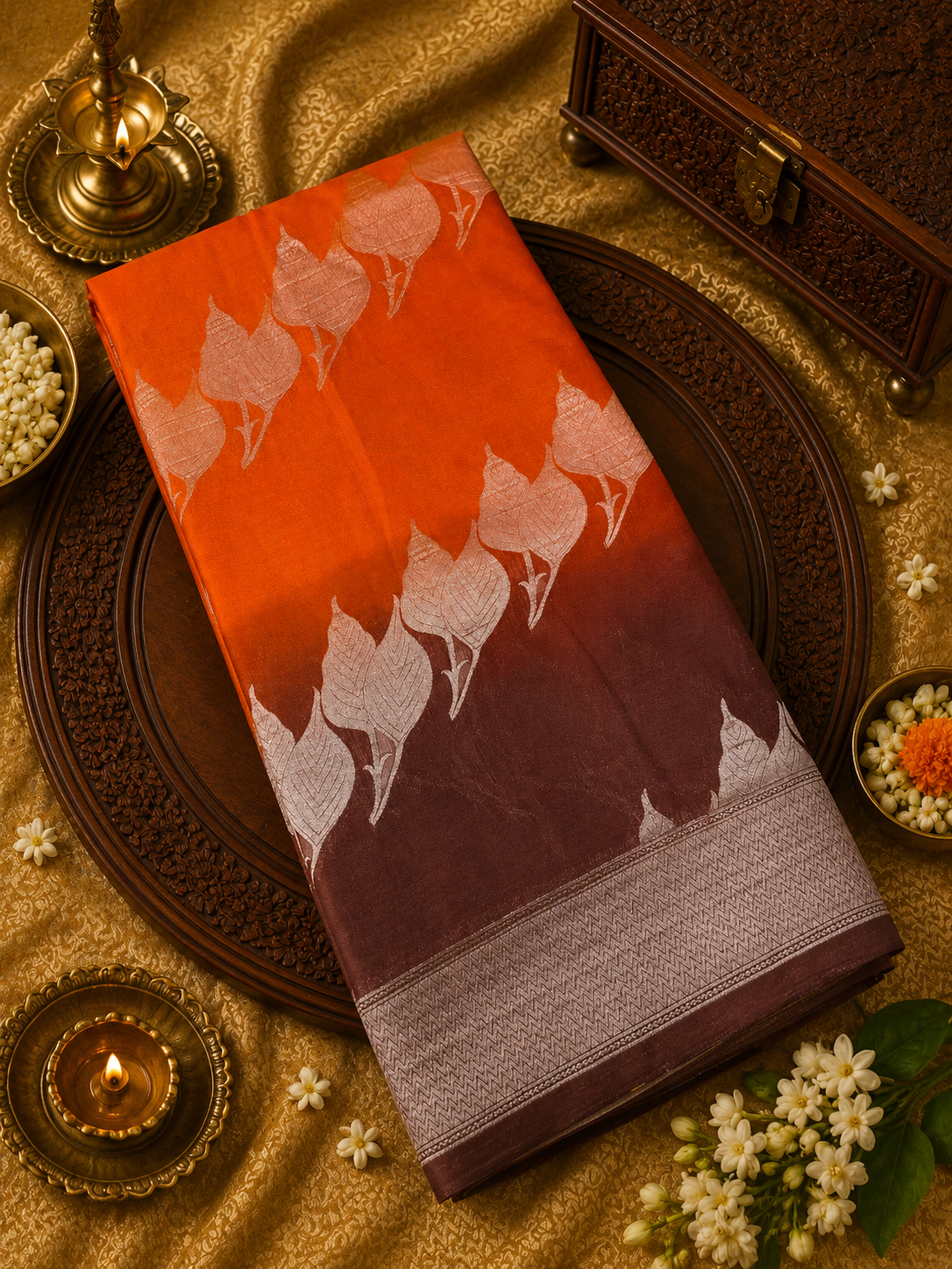 Premium Khaddi Georgette Saree Dual Tone