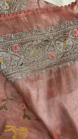 Pure tissue organza saree