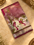 Premium Quality Tissue crepe silk in Paithani - 902691