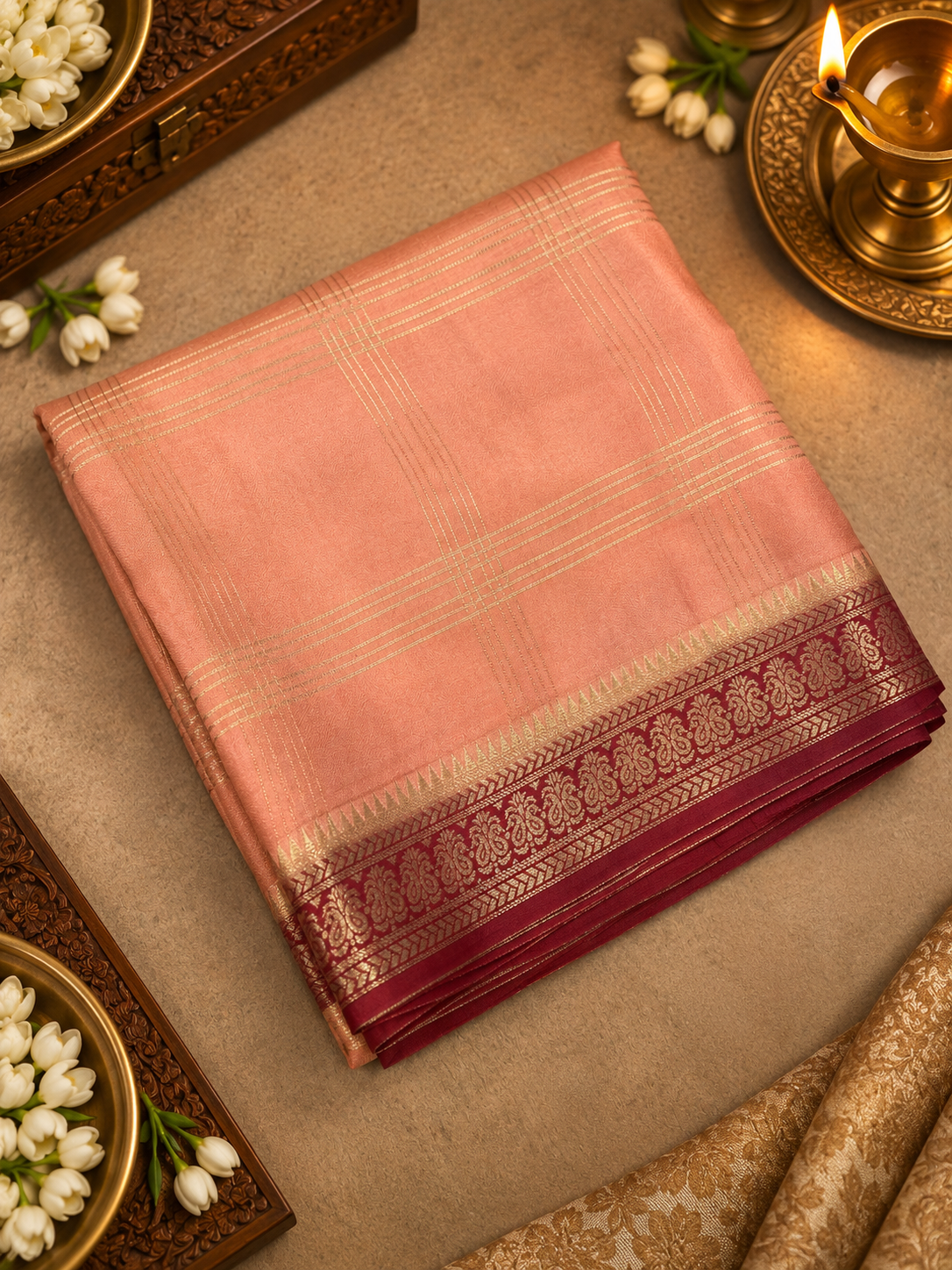 Pure Mix Mysore Crepe Silk Saree-902270