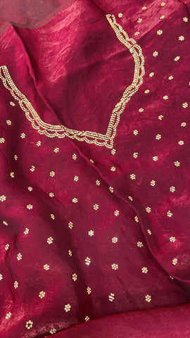 Premium Crush Organza Saree