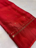 Pure Mix Crepe Mysore Silk Saree  (Rust Orange)