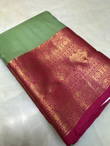 Half mix Kanjeevaram silk saree