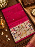 Pure Tissue Organza With Paithani Border -901992