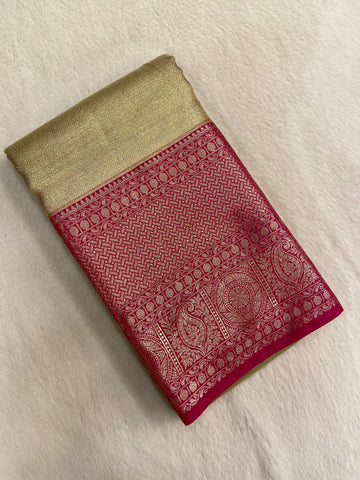 New Concept Jute Finish Premium Semi Kanchipuram Silk