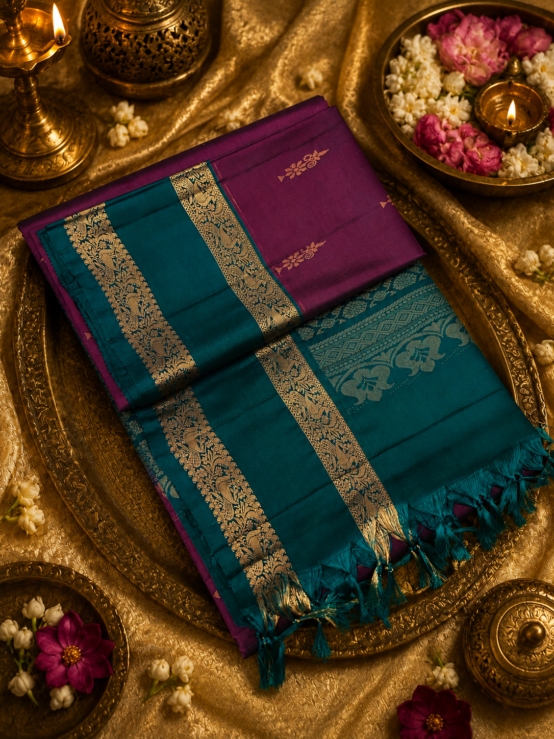 Pure Kanjeevaram Soft Silk Saree