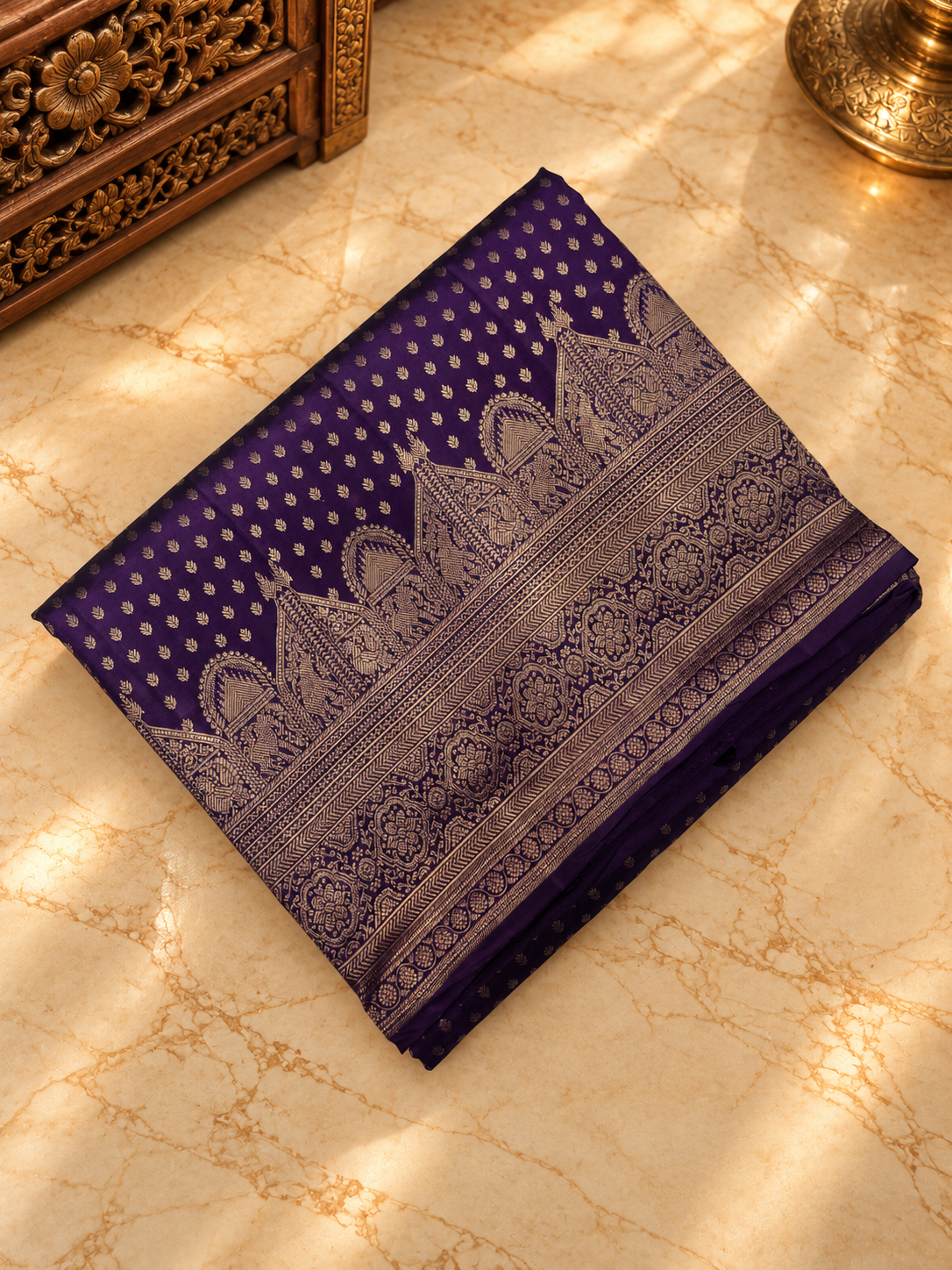 Pure zari handloom Kanjeevaram Silk Saree- Silk mark certified- PS2488
