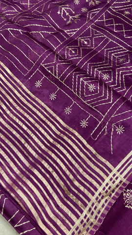 Premium Organza With Embroidery Saree💜