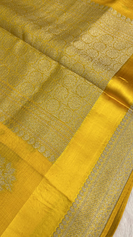 Pure Soft Manipuri Kota With Satin Border Saree💛
