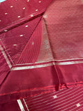 Pure Mix Crepe Mysore Silk Saree (Reddish rust)