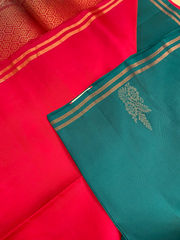 Half Mix Kanjeevaram Soft Silk Saree