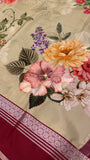 Pure Mix Printed Mysore Crepe Silk Saree