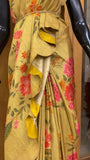 Premium Banarasi Satin With Scalloped Border