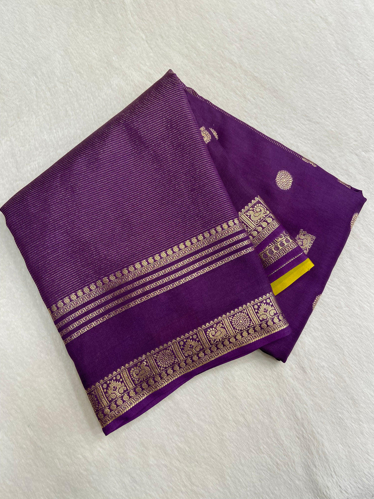 Premium Crepe Semi Mysore  Silk Saree