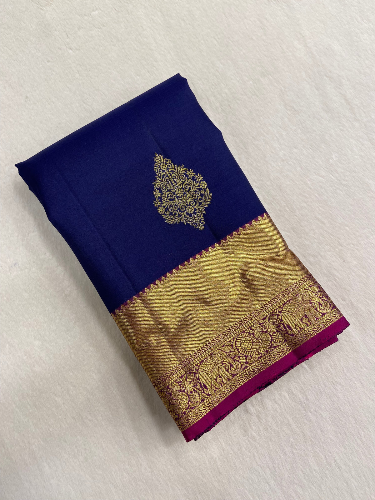 Pure zari handloom Kanjeevaram silk mark certified saree