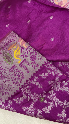 Premium Semi Mashru Silk Saree💜