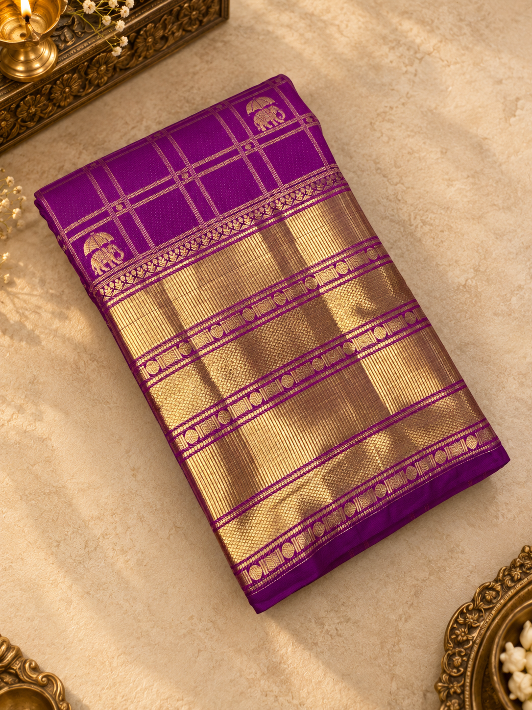 Premium Bridal Semi Kanchipuram Silk Saree - RF1302