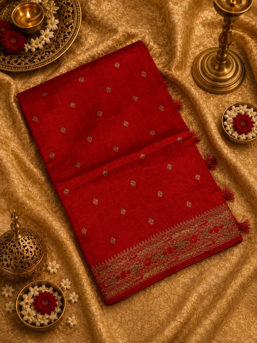 Premium Quality Tussar Saree in Paithani Weaves
