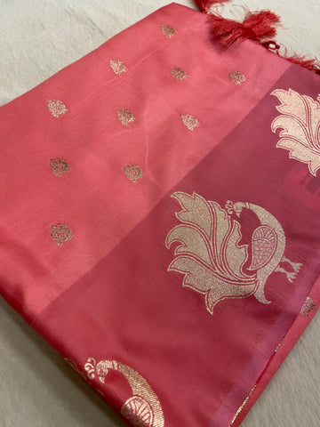 Premium crepe satin silk saree🦚