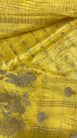 Premium Wrinkle Crepe Silk Saree