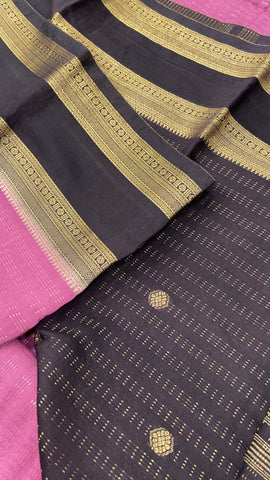 Premium Semi Chanderi Saree🖤