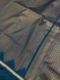 Premium semi Kanjeevaram silk saree- Bottle green