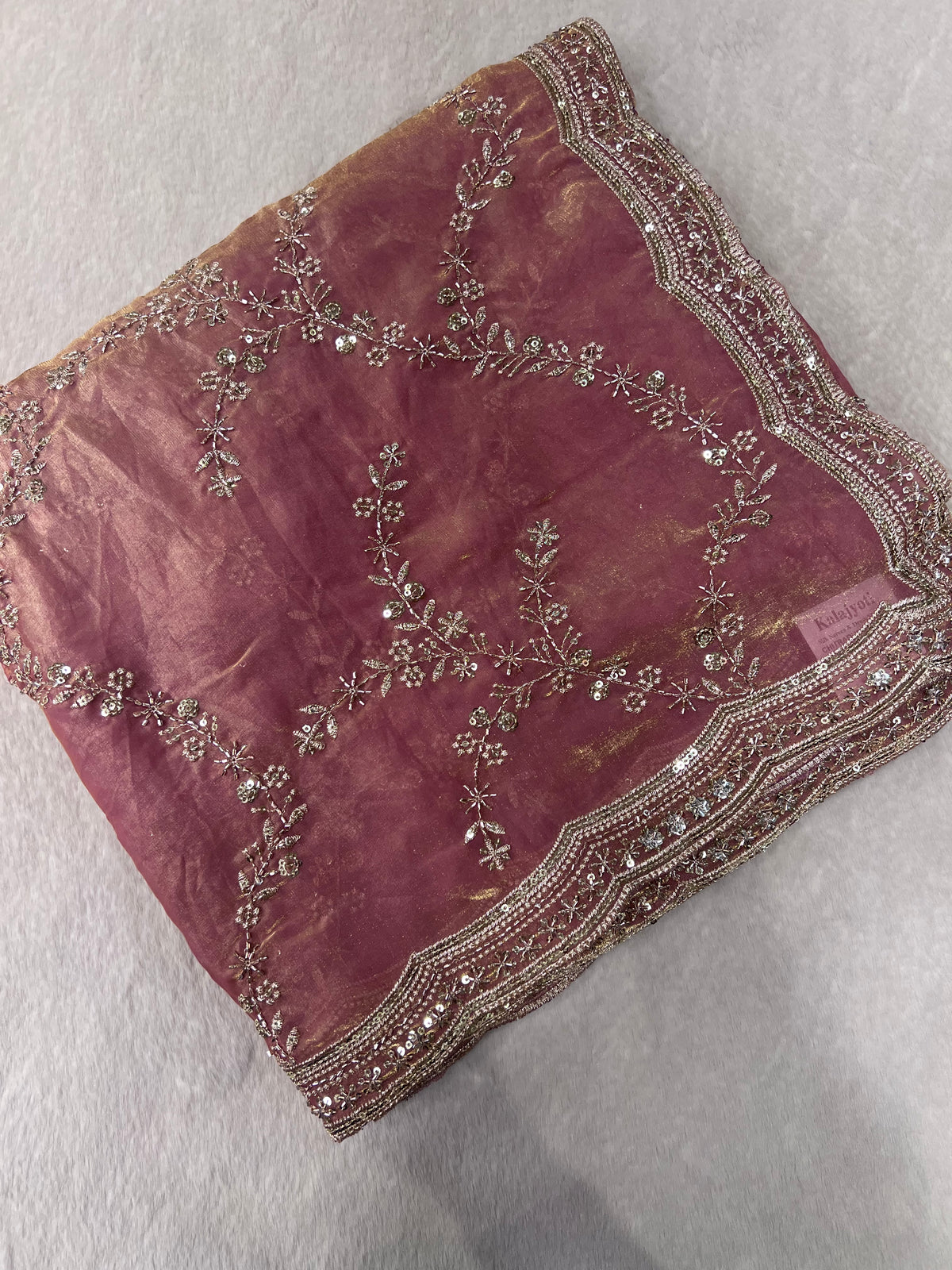 Premium Soft Tissue Saree (peach)