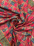 Premium Banarasi Crepe Satin Kalamkari Saree
