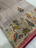 Premium Banarasi Crepe Kalamkari Saree