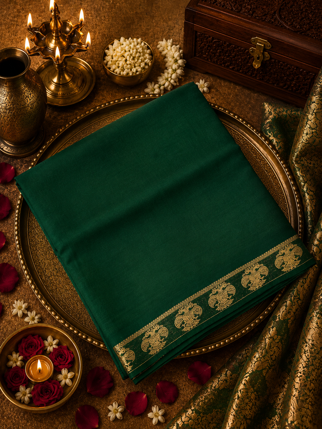 Premium Crepe Semi Mysore Silk Saree