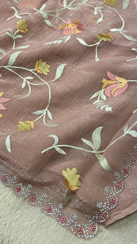 Premium Crush Organza Saree